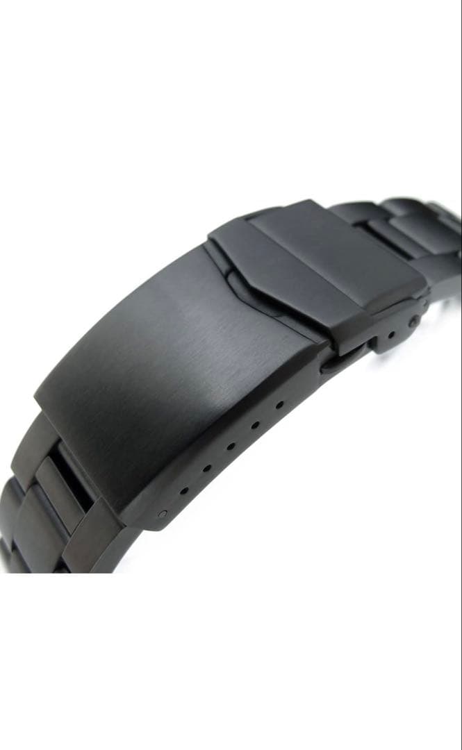 MiLTAT タイコノート　22mm メタルバンドDLC ブラック Vクラスプ