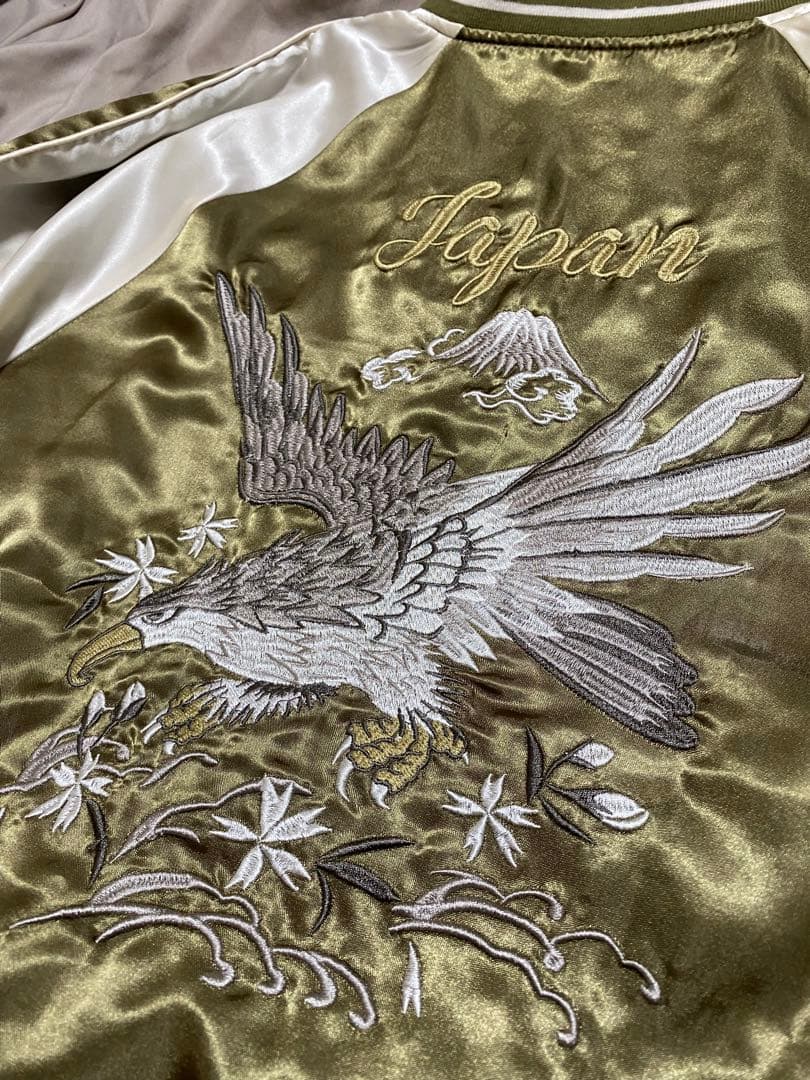 雅結 スカジャン 日本限定　ワシ サテン unisex vintage