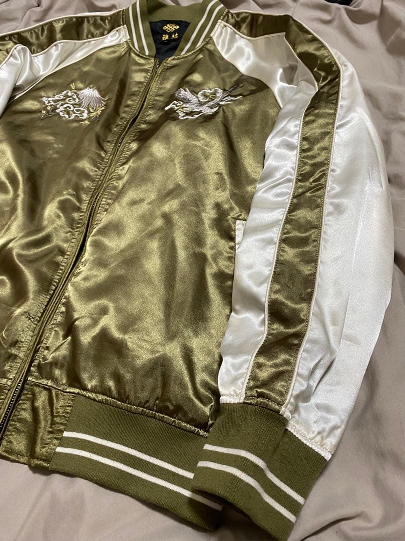 雅結 スカジャン 日本限定　ワシ サテン unisex vintage