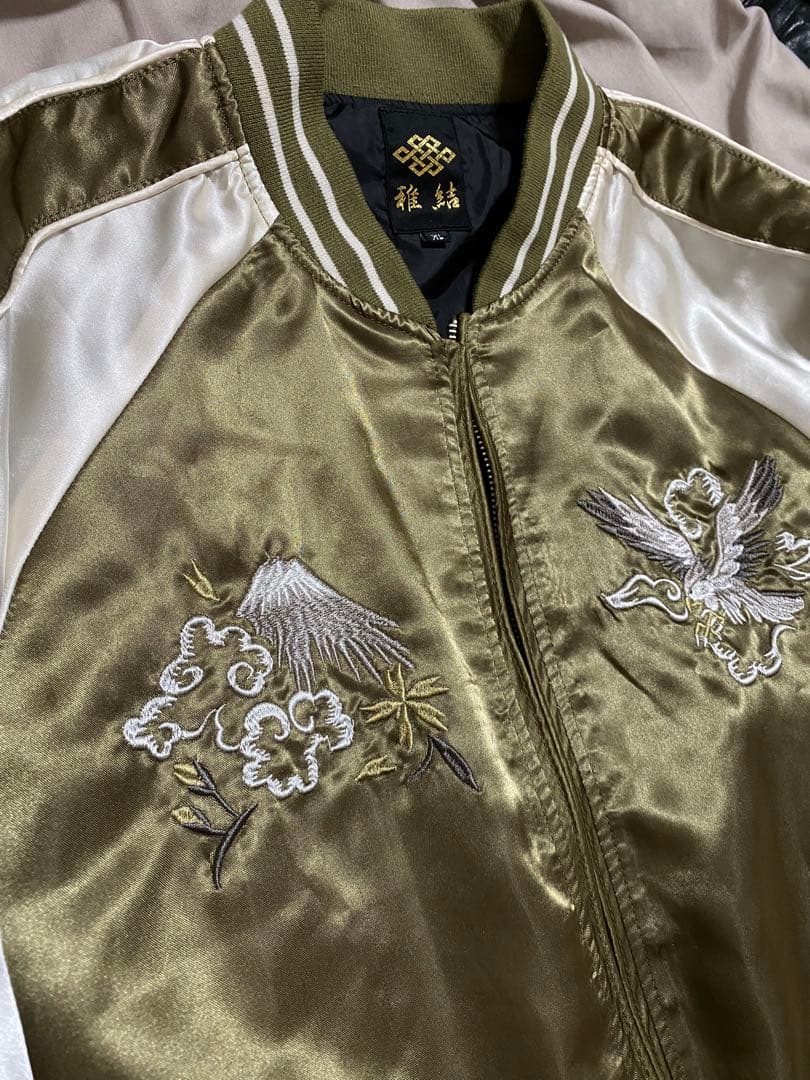 雅結 スカジャン 日本限定　ワシ サテン unisex vintage