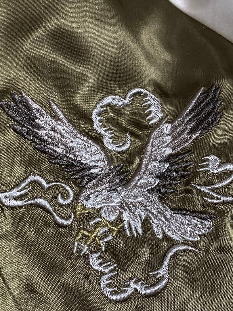 雅結 スカジャン 日本限定　ワシ サテン unisex vintage
