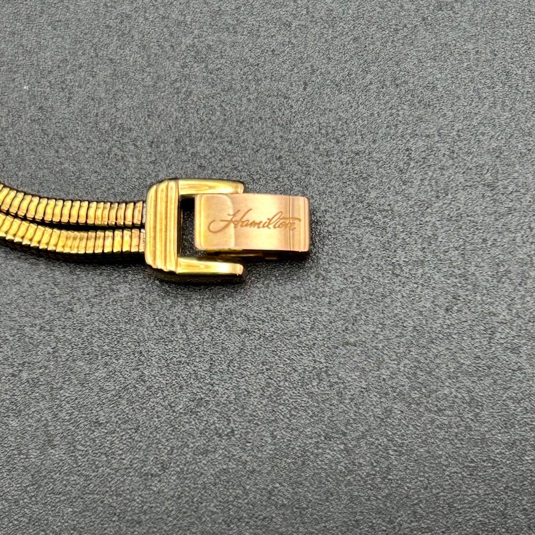 美品 ハミルトン レディハミルトン アンティークゴールド 新品電池 箱付 希少