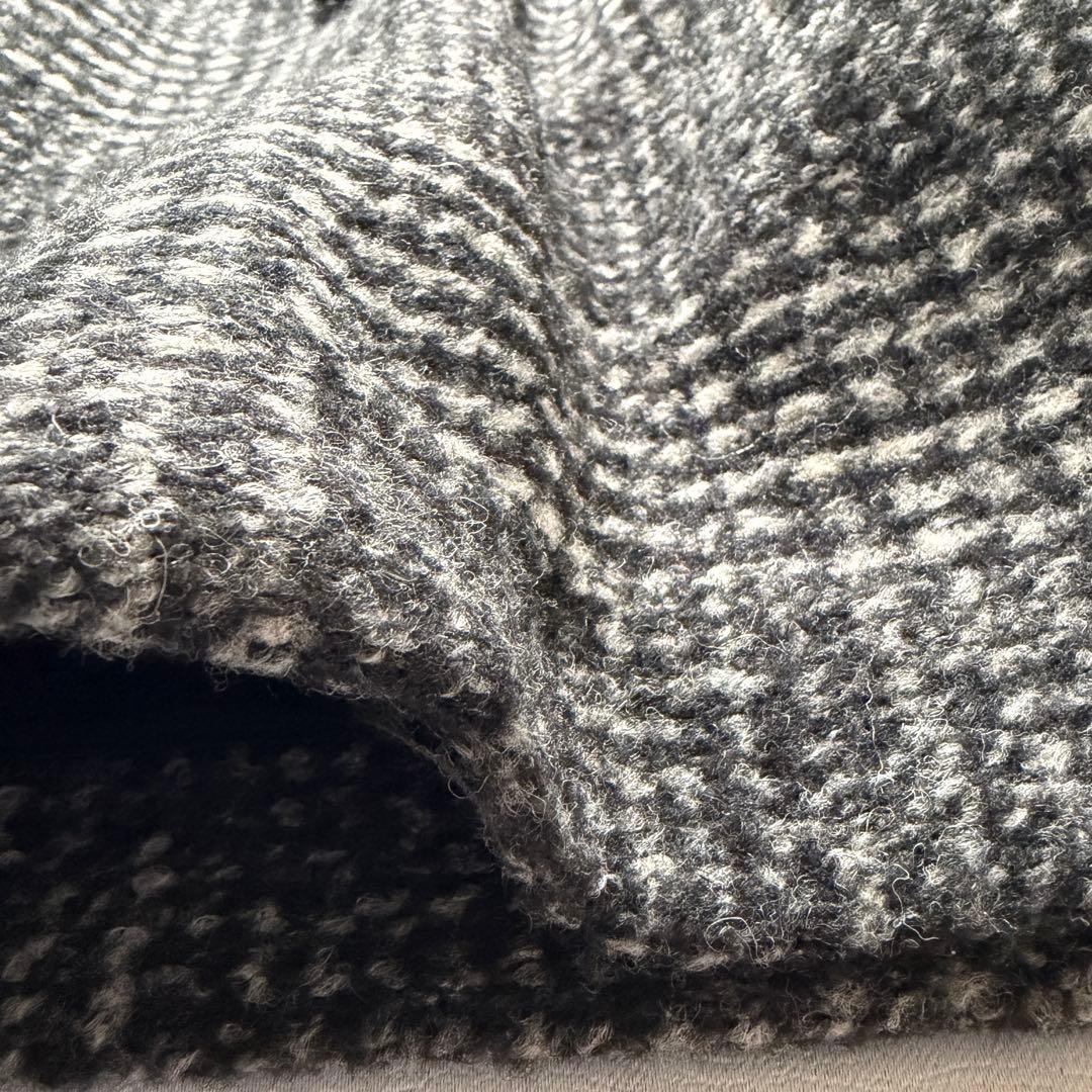 ＊人気【スピックアンドスパン】Wスライバーチェックハーフコート　ブラック系　38