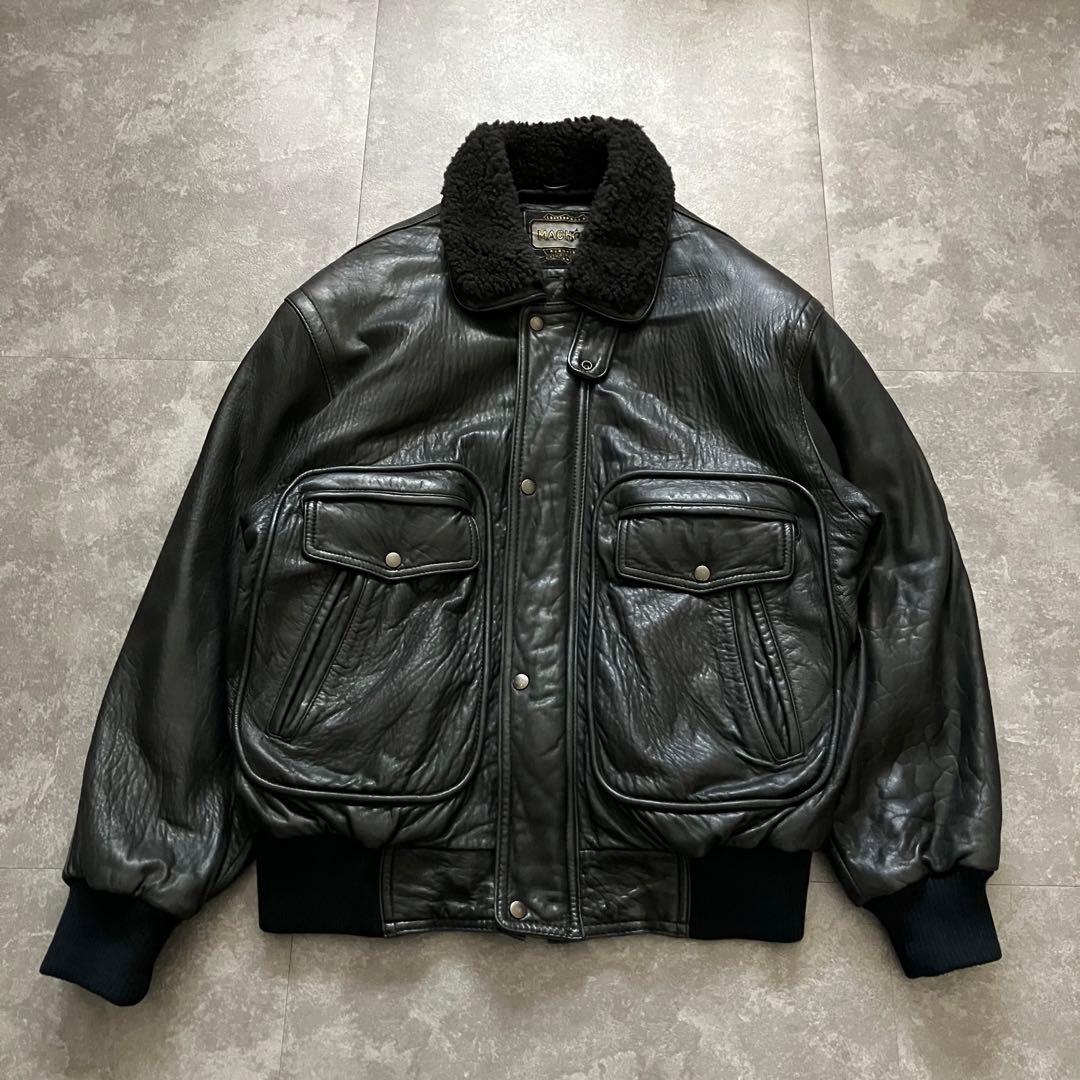 90s vintage G-1 flight leather jacket 羊革
