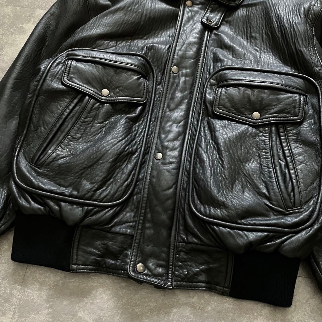 90s vintage G-1 flight leather jacket 羊革