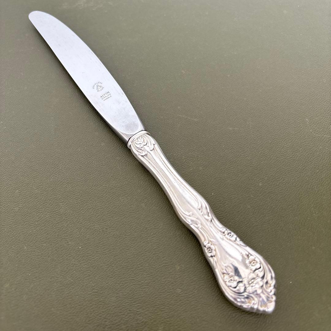 ビンテージ　ALVIN STERLING ナイフ　シルバー　シャトーローズ　純銀