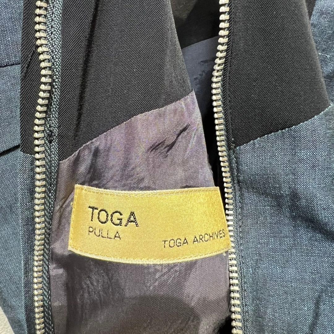 美品 トーガプルラ リネン サスペンダー デザイン サロペット オーバーオール