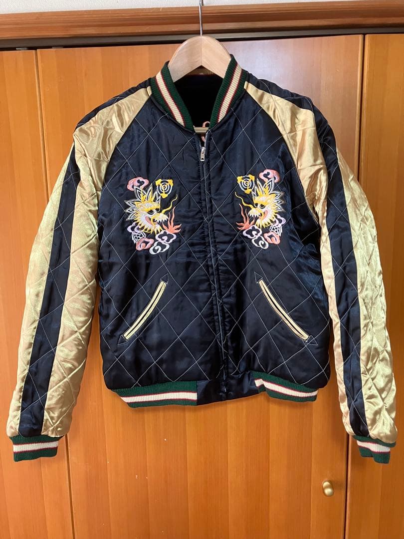 テーラー東洋 別珍 スカジャン 舞妓/鷲 /日本地図/龍　リバーシブル