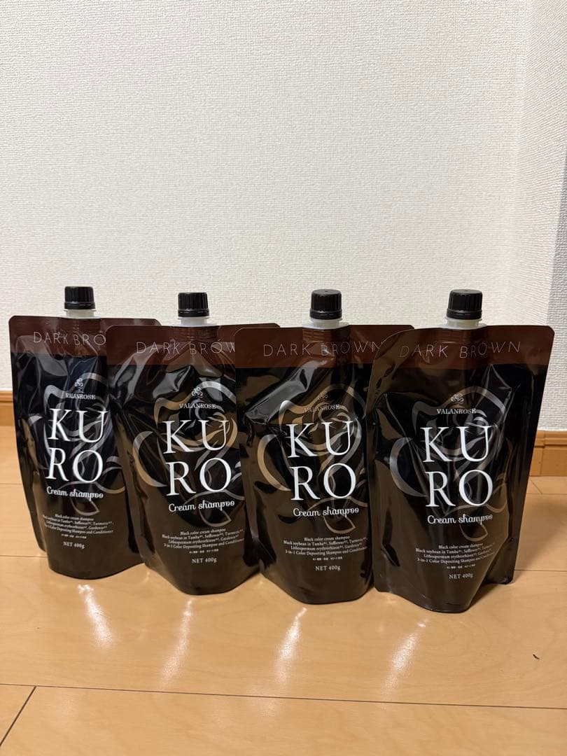 【みーみ】 KURO クリームシャンプー ダークブラウン 4個セット
