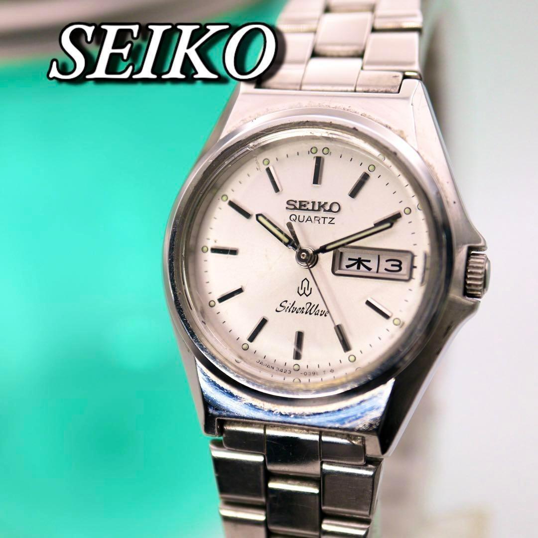 SEIKO Silver Wave デイト シルバー レディース 腕時計 889