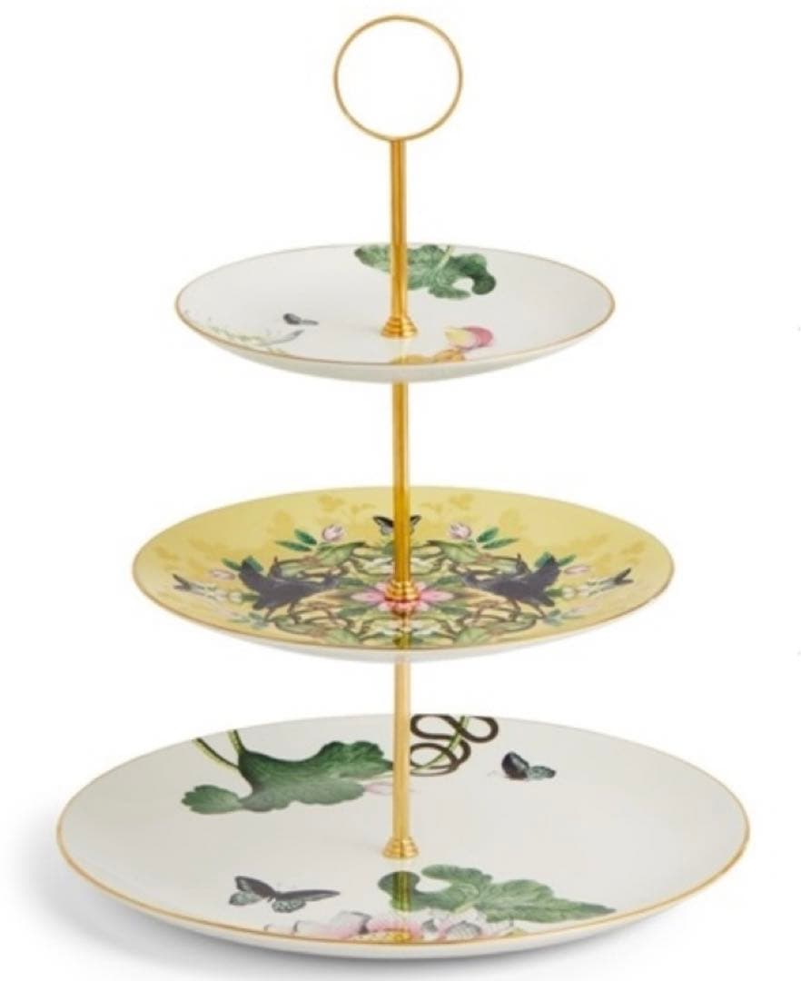 【新品】ウェッジウッド ワンダーラスト ウォーターリリー 3段ケーキスタンド