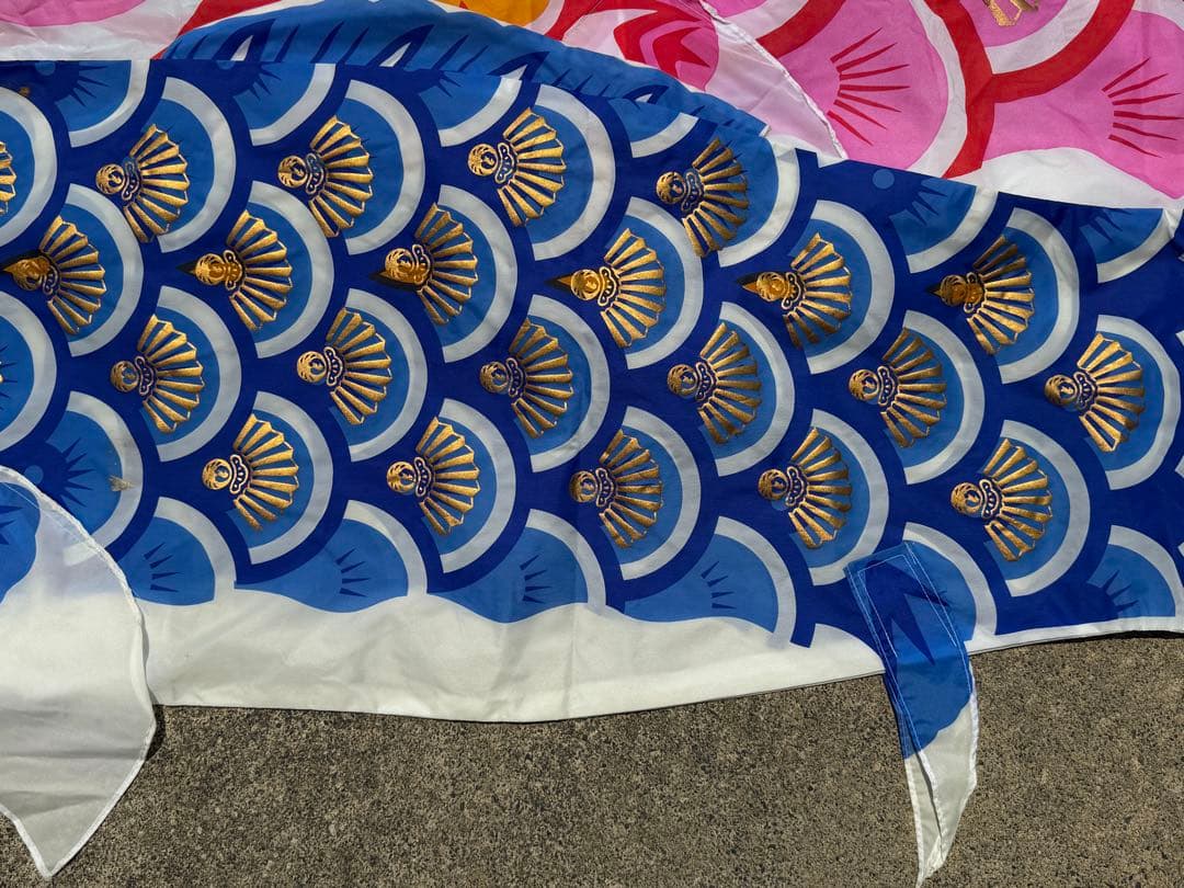 中古 鯉のぼり ⑥ 5m 金太郎 こいのぼり 3色 こどもの日 節句 (訳あり)