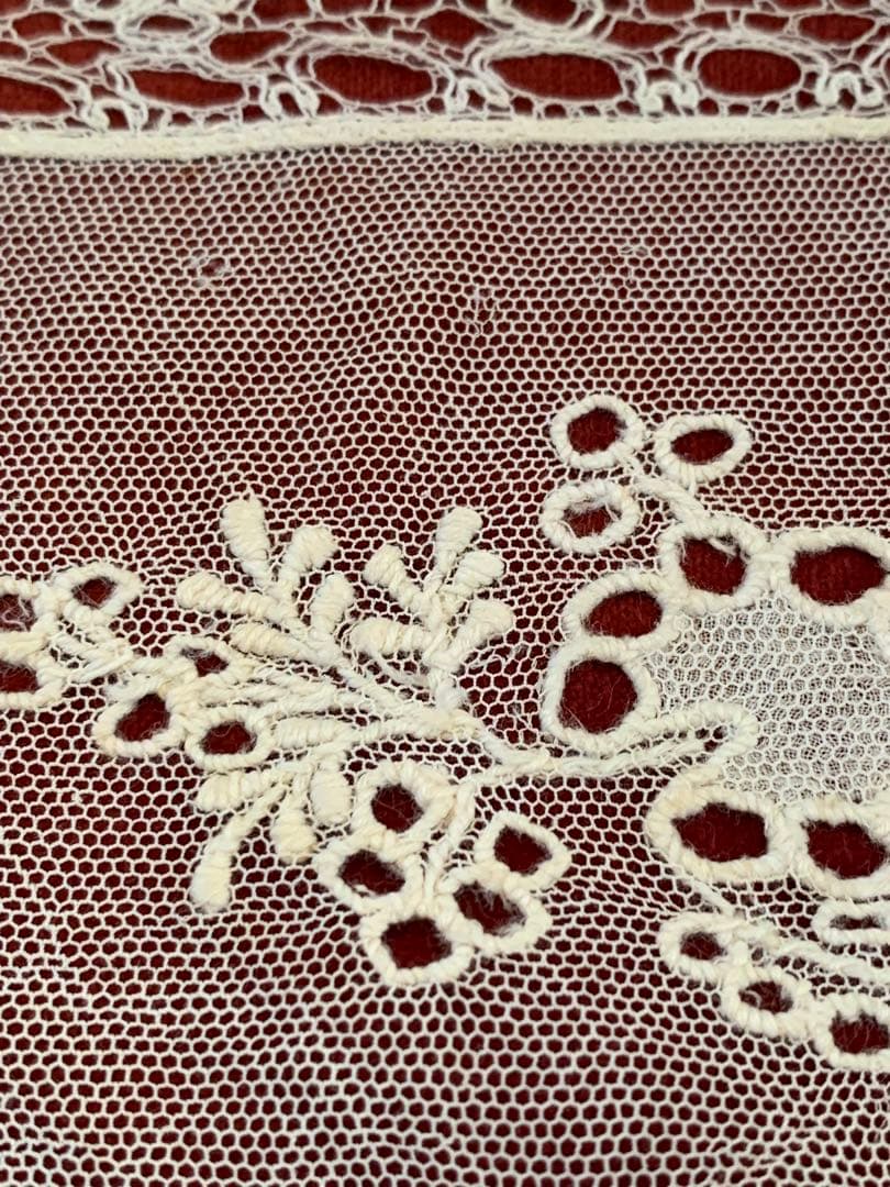 フランスアンティーク　1890年〜デンマーク衣装ミュージアム級の手織りレース！