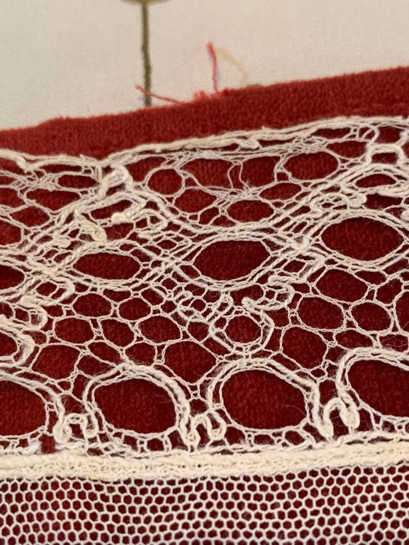 フランスアンティーク　1890年〜デンマーク衣装ミュージアム級の手織りレース！