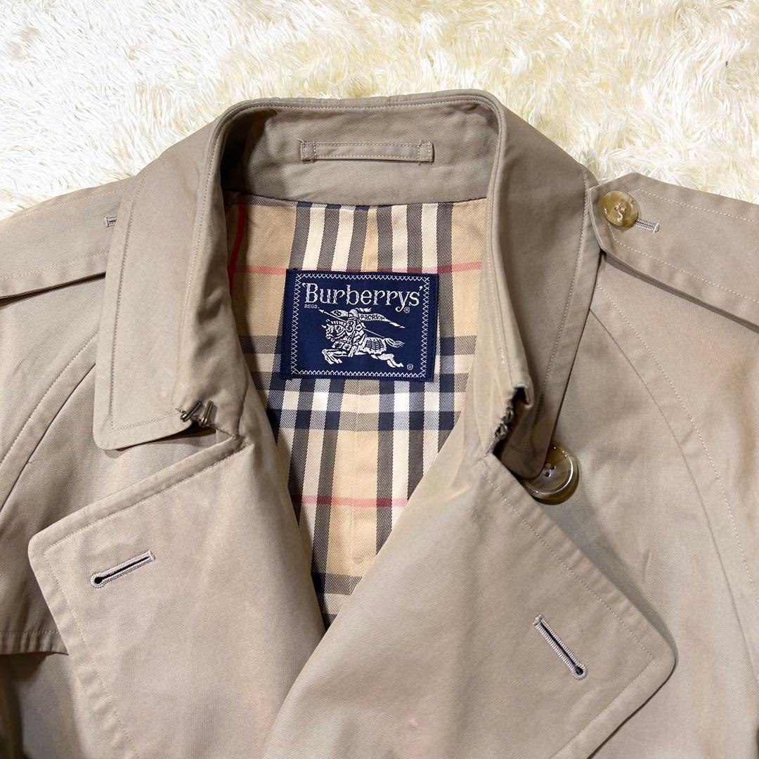 ✨希少クリーニング済みヴィンテージ✨バーバリー ロング トレンチコート Ｌサイズ