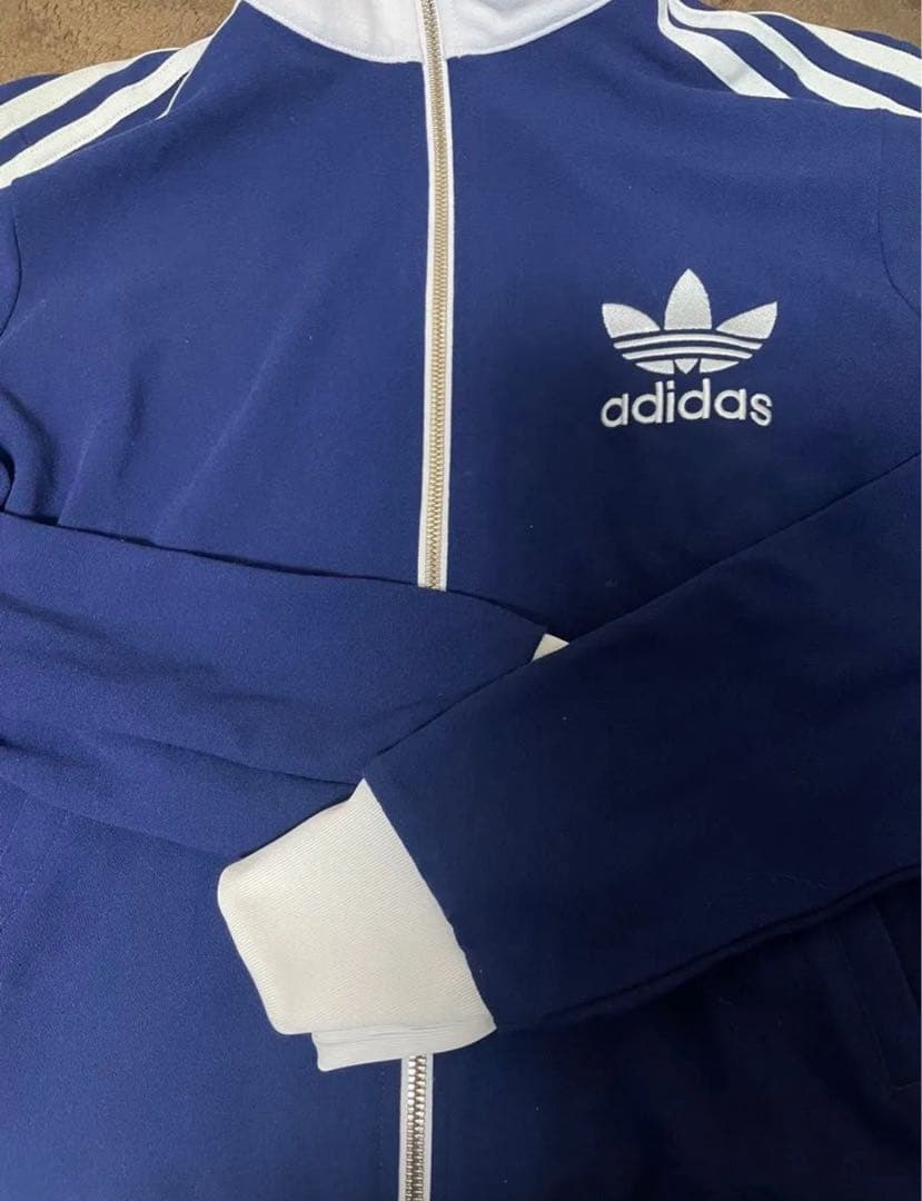 adidas トラックジャケット　ネイビー　青　ベッケンバウアー