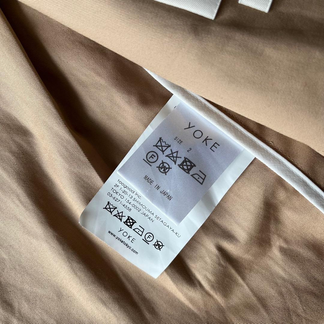 美品 YOKE NYLON COVERED TRENCH COAT ベージュ 2