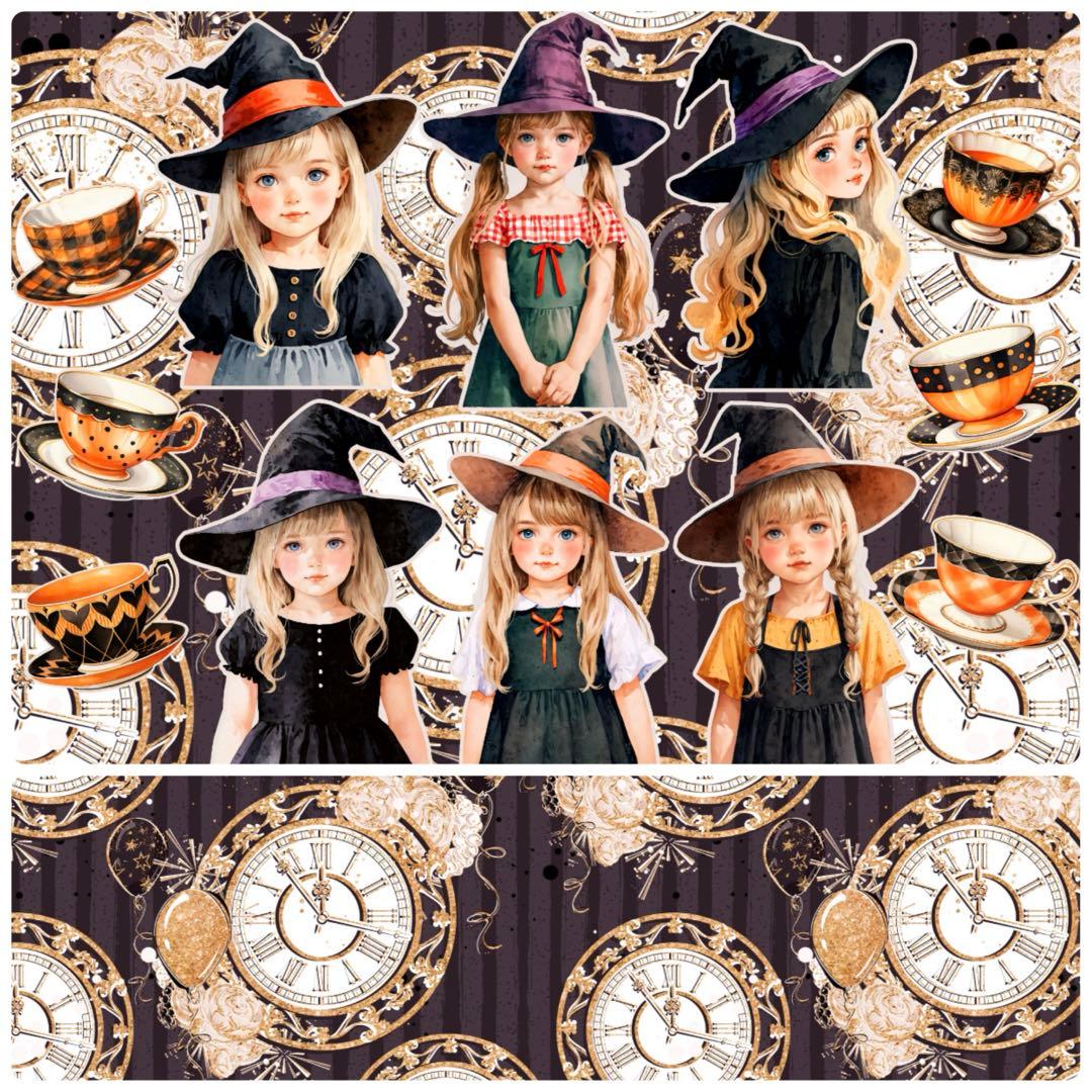 新作♡A4 ハロウィンデザインペーパー＆コラージュシート60枚　お菓子つき　素材