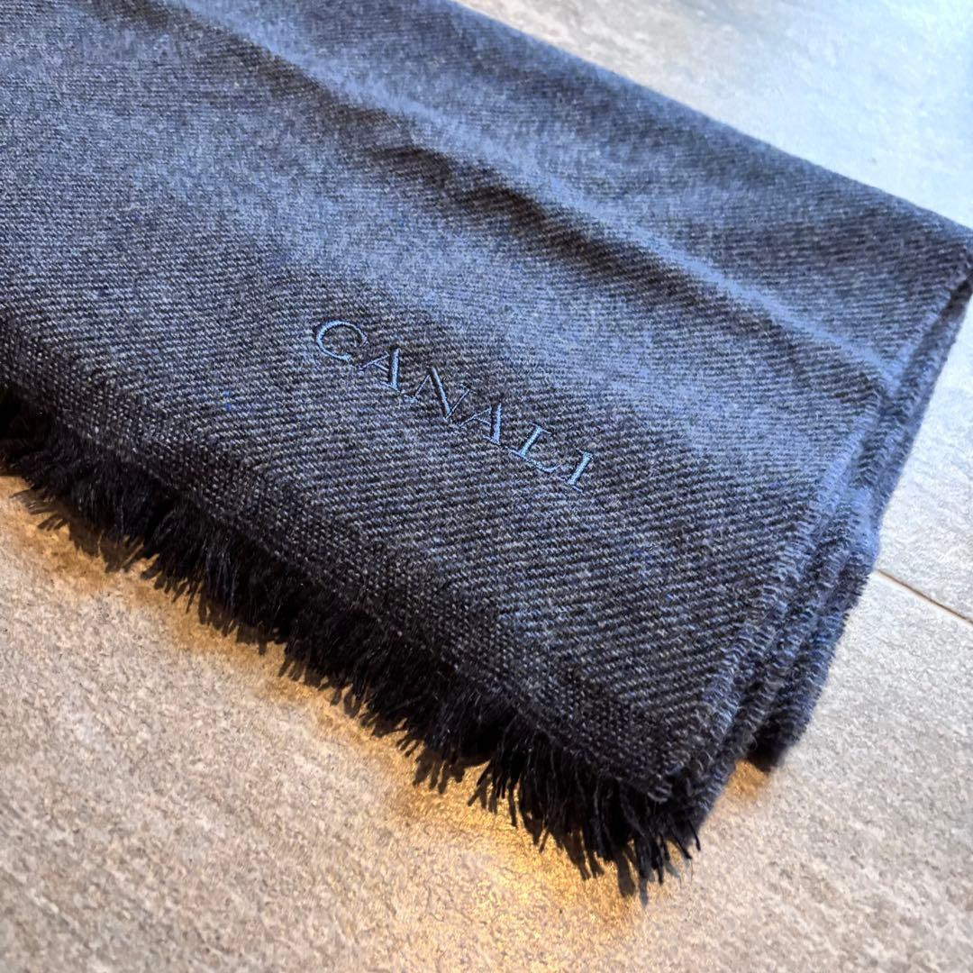 新品未使用 CANALI ストール マフラー メンズ 薄手 ダークブルー