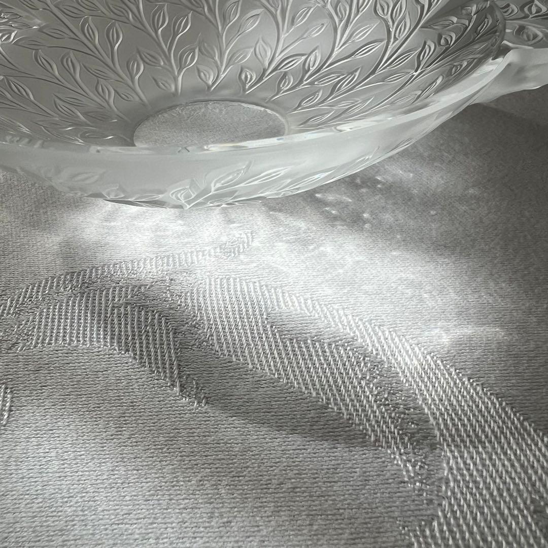 【ラリック】 フランス　Lalique クリスタル ボウル　小物入　小皿　箱付