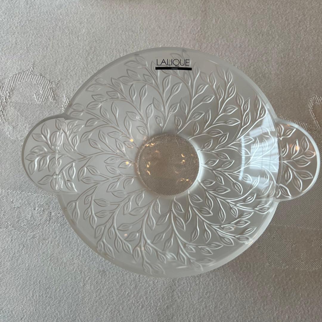 【ラリック】 フランス　Lalique クリスタル ボウル　小物入　小皿　箱付
