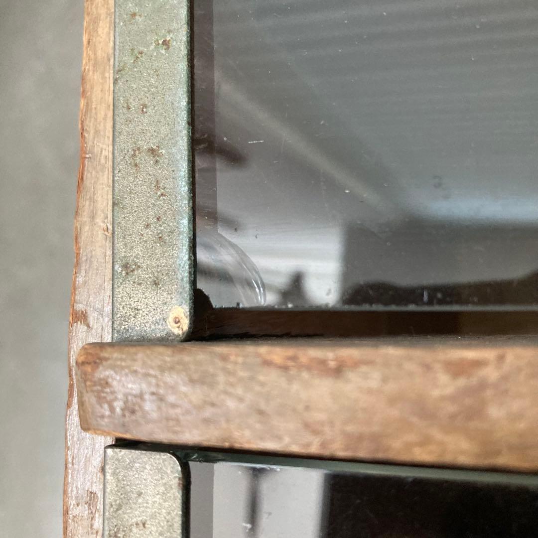 古家具 古道具 引き出し 前面ガラス 収納家具 ヴィンテージ家具