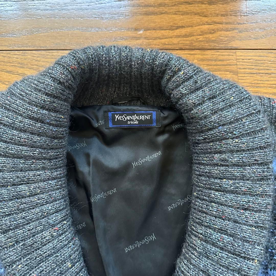 90s YVES SAINT LAURENT イブサンローラン ニット　ブルゾン