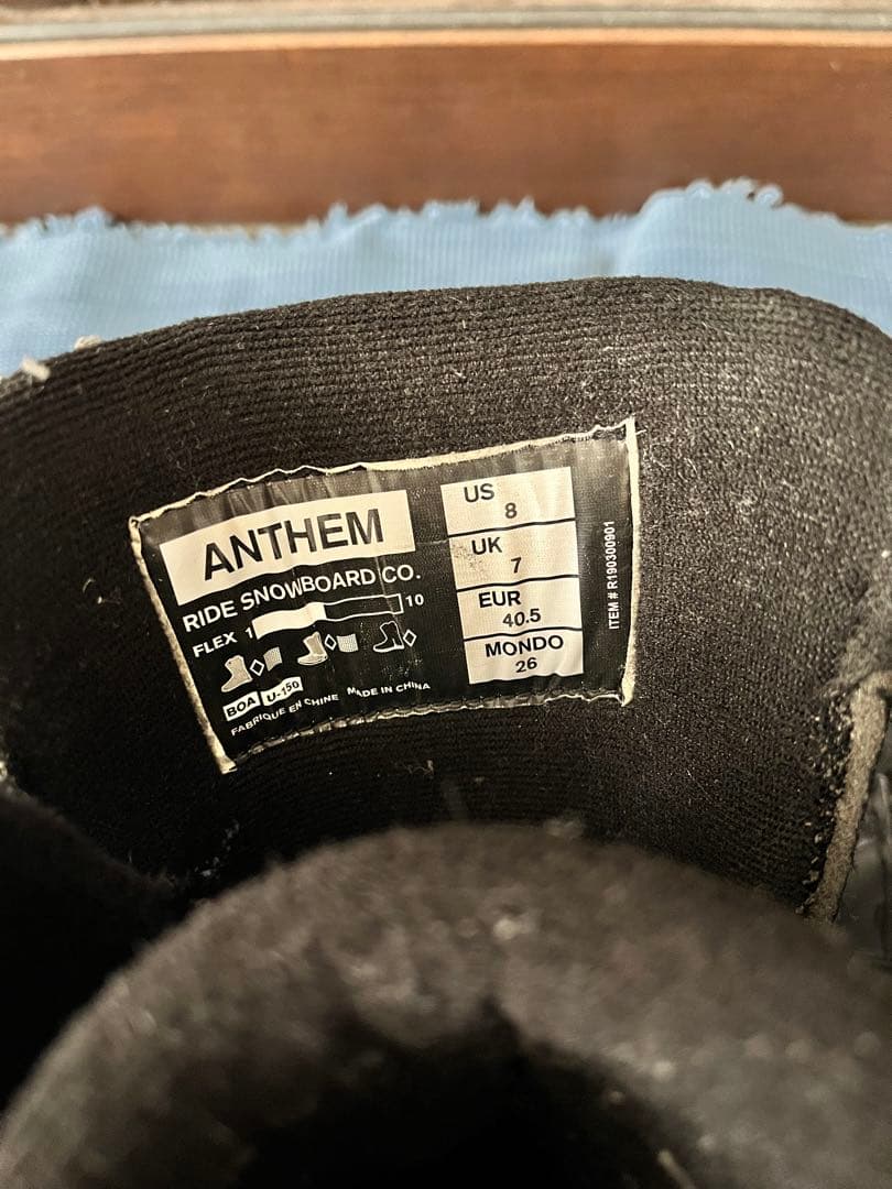 RIDE ANTHEM 19-20 スノーボードブーツ 26cm