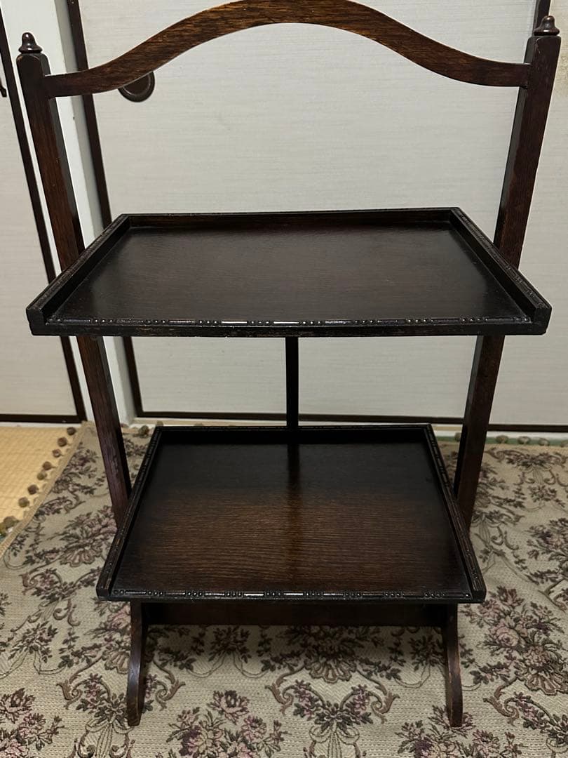 イギリス　アンティーク　ケーキスタンド　アフタヌーンティー　折りたたみ式