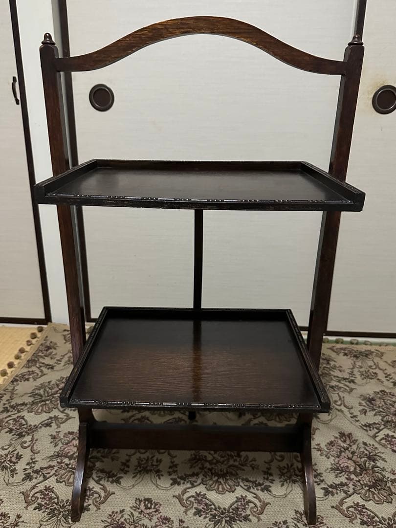 イギリス　アンティーク　ケーキスタンド　アフタヌーンティー　折りたたみ式