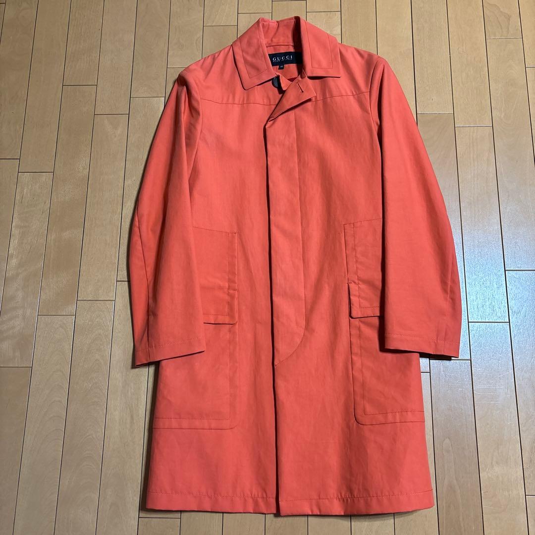 GUCCI ステンカラーコート オレンジ 44 美品