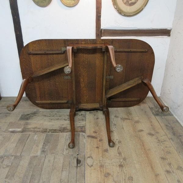 イギリス アンティーク 家具 バタフライテーブル ダイニング 猫脚 6920d