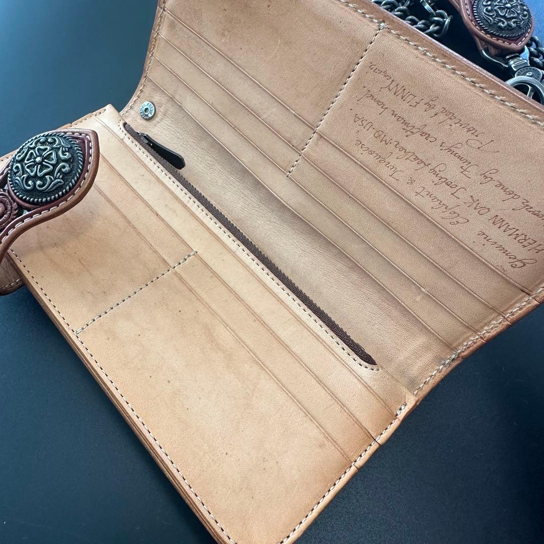 FUNNY 窪田クラフト ターコイズ カービングウォレット