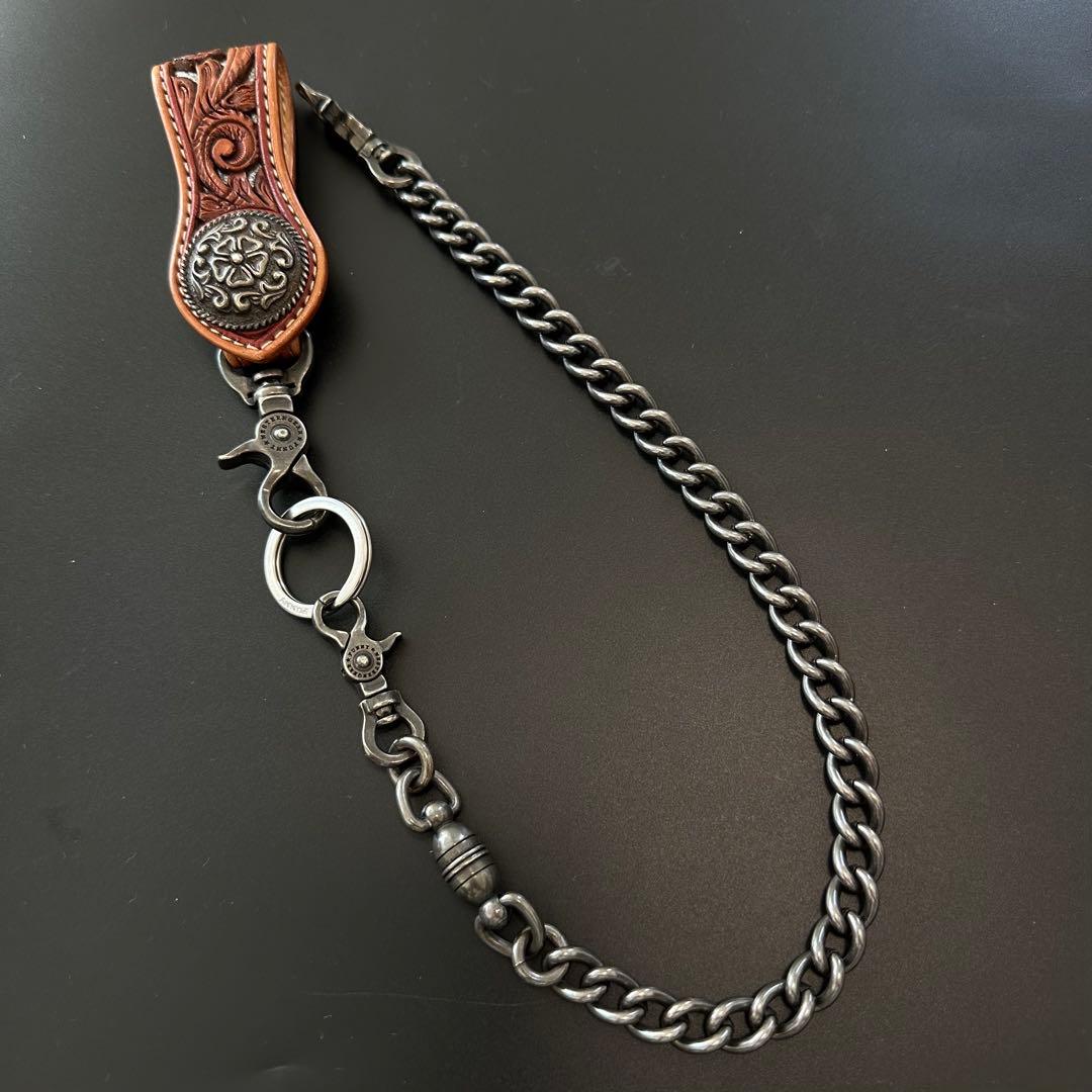 FUNNY 窪田クラフト ターコイズ カービングウォレット