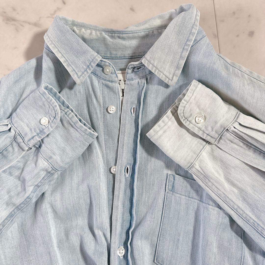 美品♪フランクアンドアイリーン LUKE ルーク デニムウォッシュドシャツ