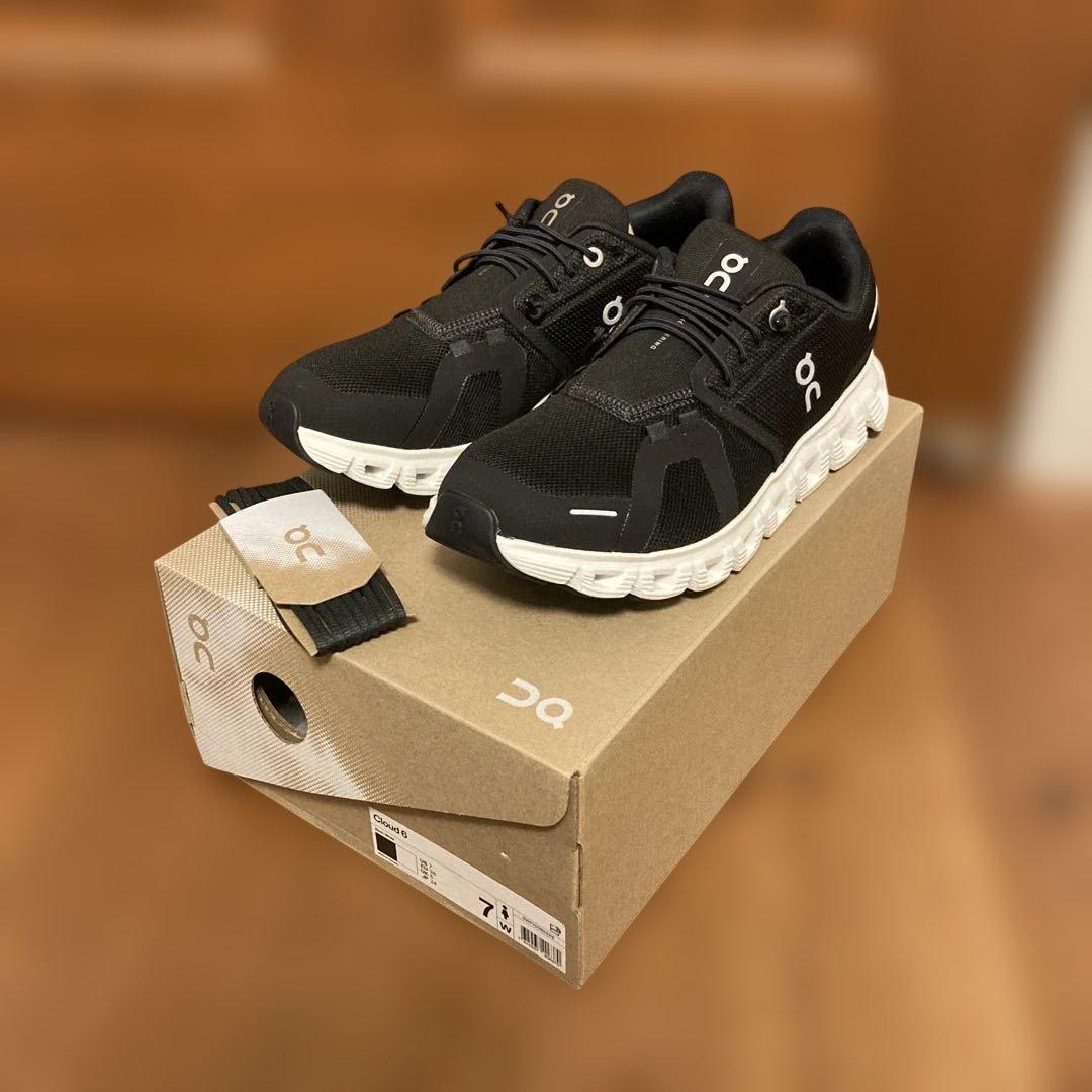 【新品未使用品】On cloud6 オン クラウド6 ブラック 24.0cm