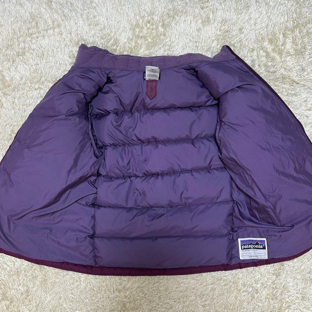 【洗える】パタゴニア　ダウンジャケット　パープル　S相当　グースダウン　肉厚