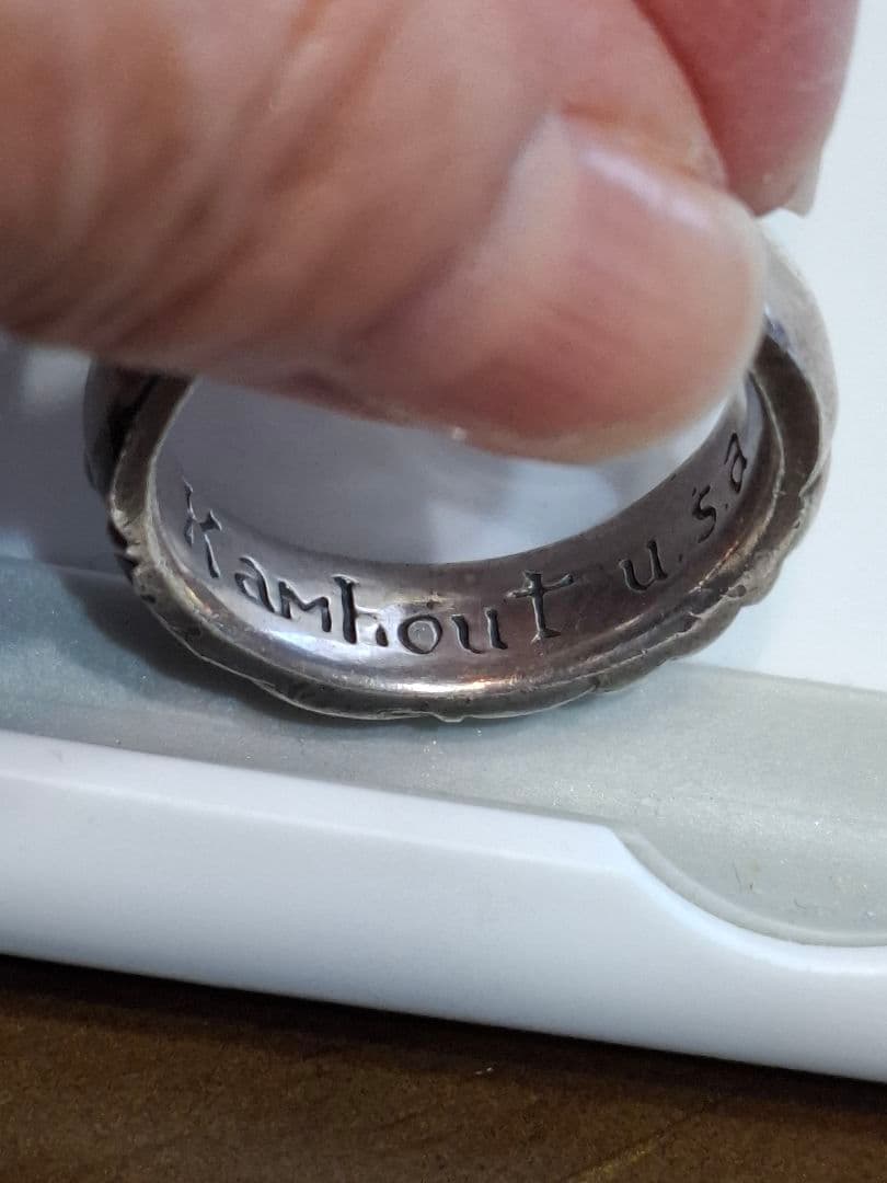 シルバーリング テクスチャー付き