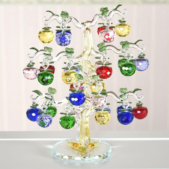 ガラスオブジェ キラキラ林檎の木