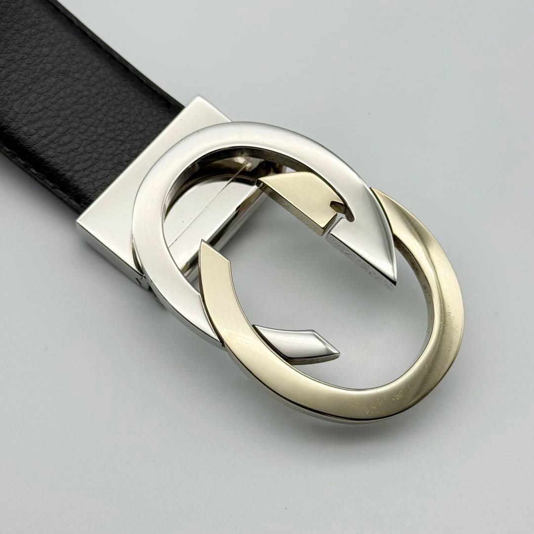 ✨美品✨グッチ ベルト GGバックル 新品ベルト 男女兼用 ゴールドシルバー金具