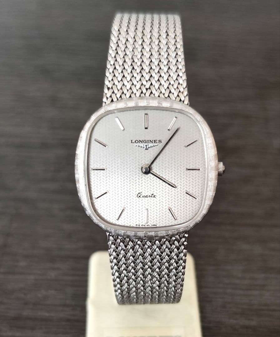 稼働品 ロンジン メンズ腕時計 シルバー文字盤 オリジナルバンド