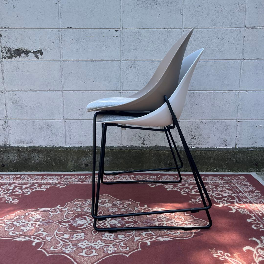 美品2点セット◾️関家具 クラッシュゲート エッグチェア スタッキングチェア 椅子