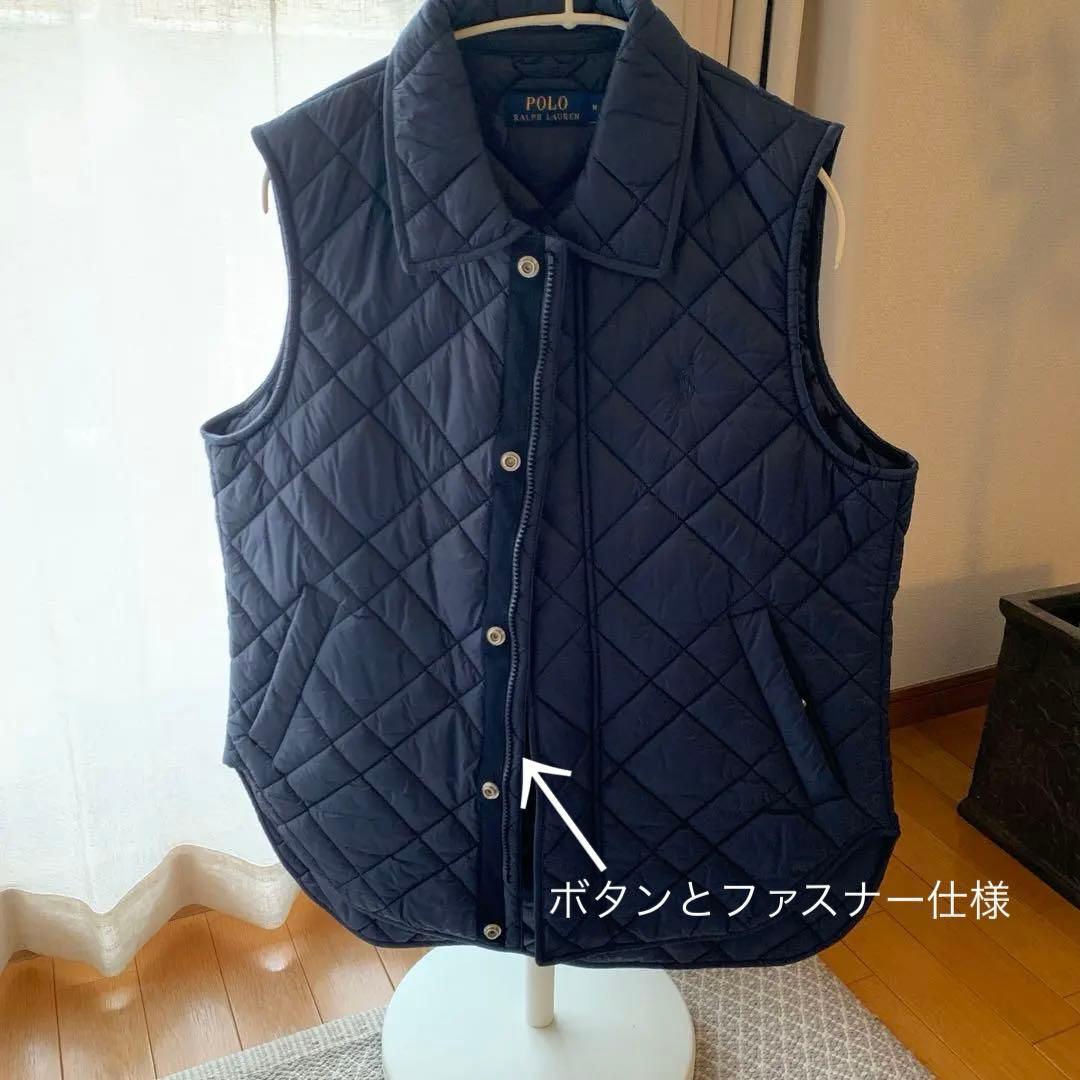 未使用品　POLO ネイビー キルティングベスト　サイズM