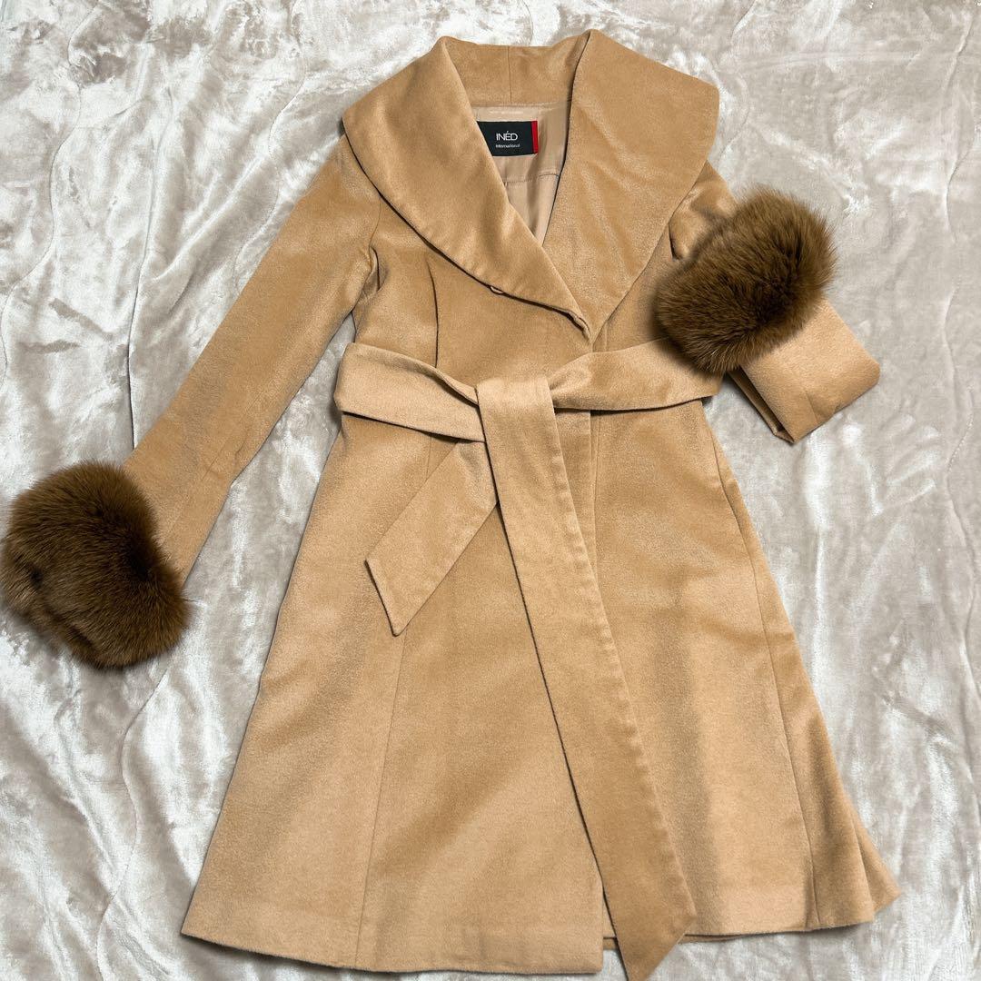 INED カシミア100%ロングコート