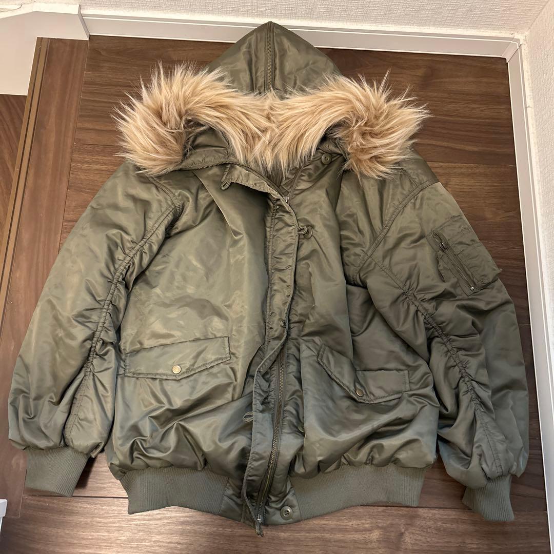 オリーブグリーン フライトジャケット n2b 短丈