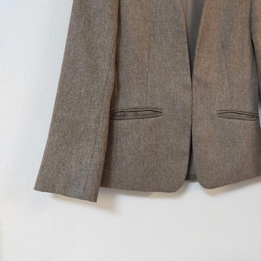 美品　23区　小さいサイズ30　ウォッシャブル　ノーカラーパンツスーツ