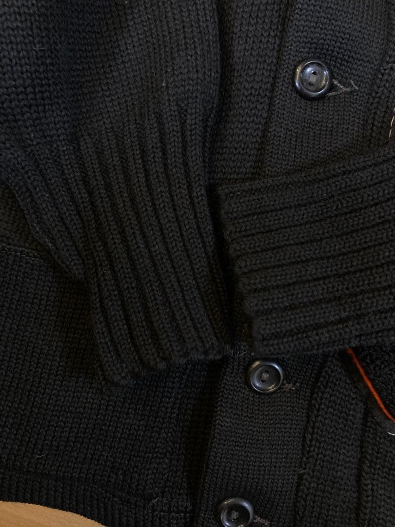 希少　50s roper knitting レタードカーディガン　ブラック　38