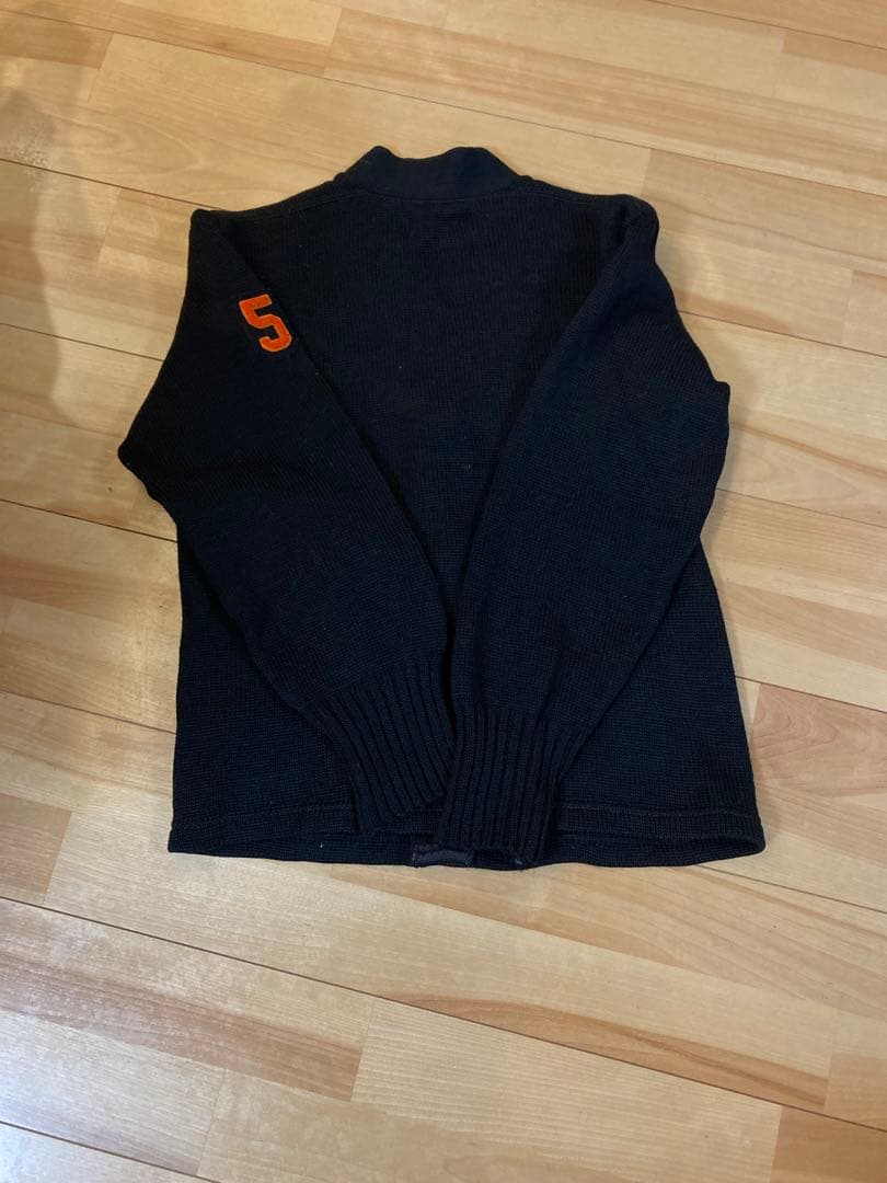希少　50s roper knitting レタードカーディガン　ブラック　38