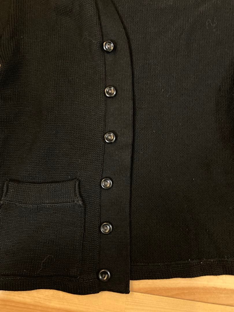 希少　50s roper knitting レタードカーディガン　ブラック　38