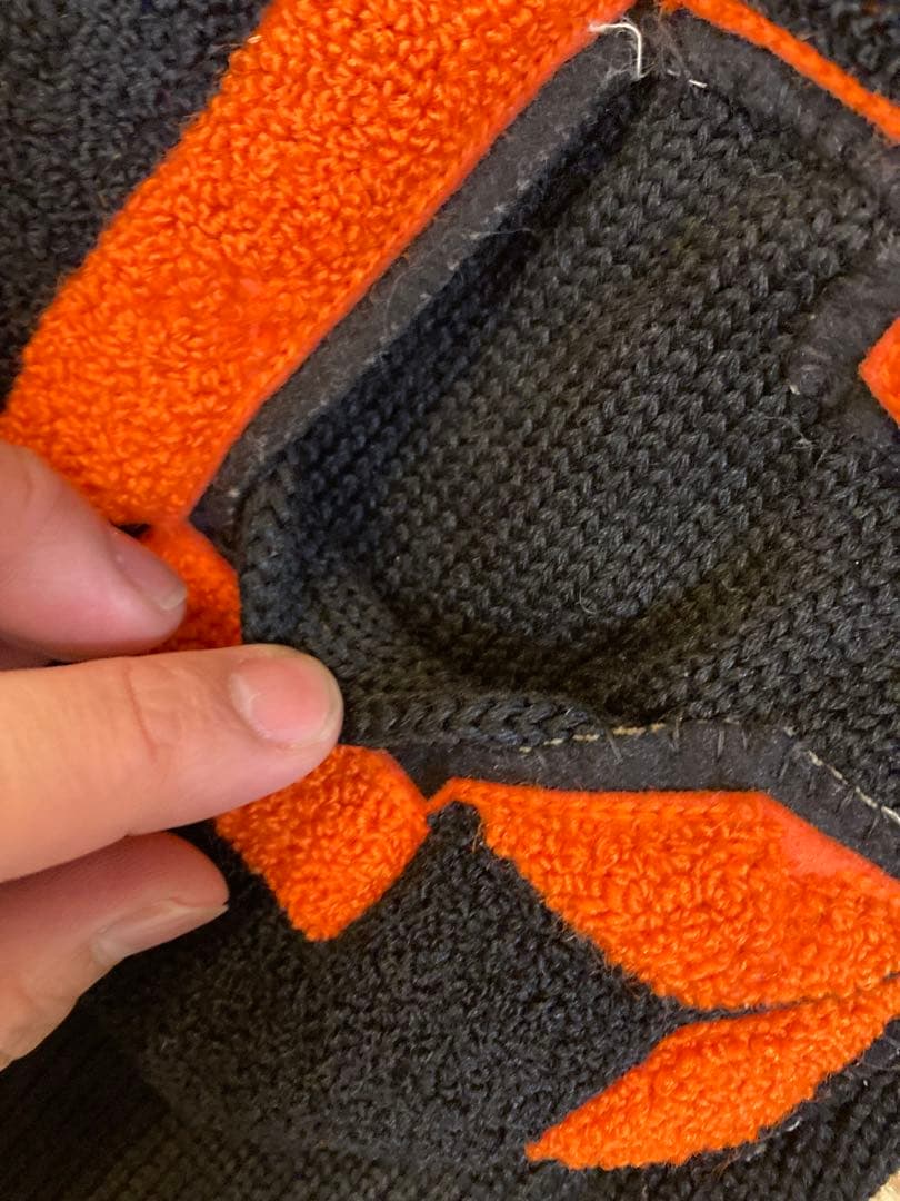 希少　50s roper knitting レタードカーディガン　ブラック　38